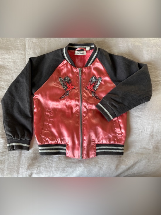 Kappahl Other - KappAhl Kids Satin Bomber Jacket in Pink & grey